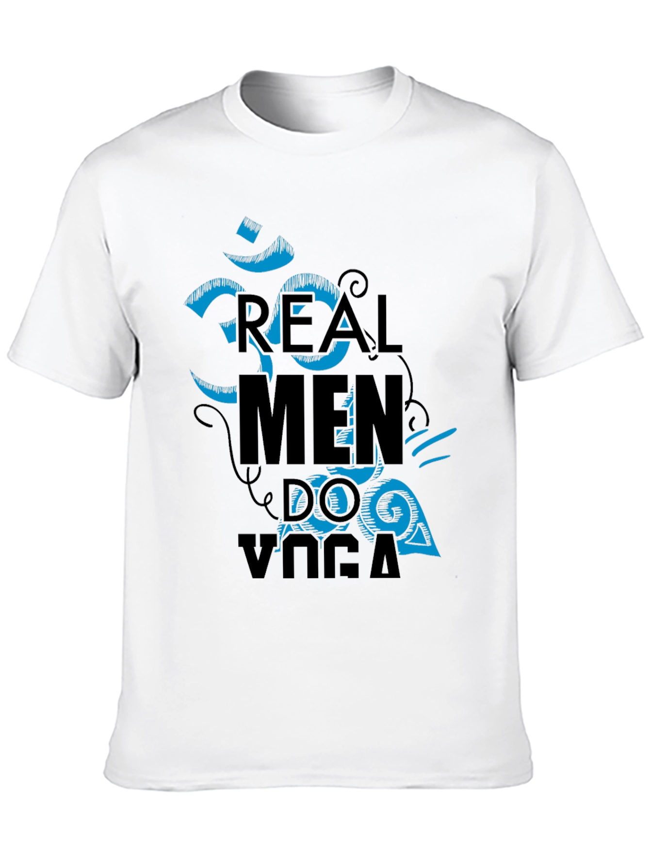 Real Men Do Yoga Graphic Tee - Black