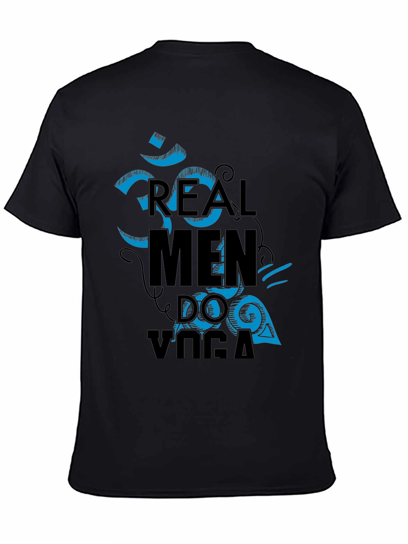 Real Men Do Yoga Graphic Tee - Black