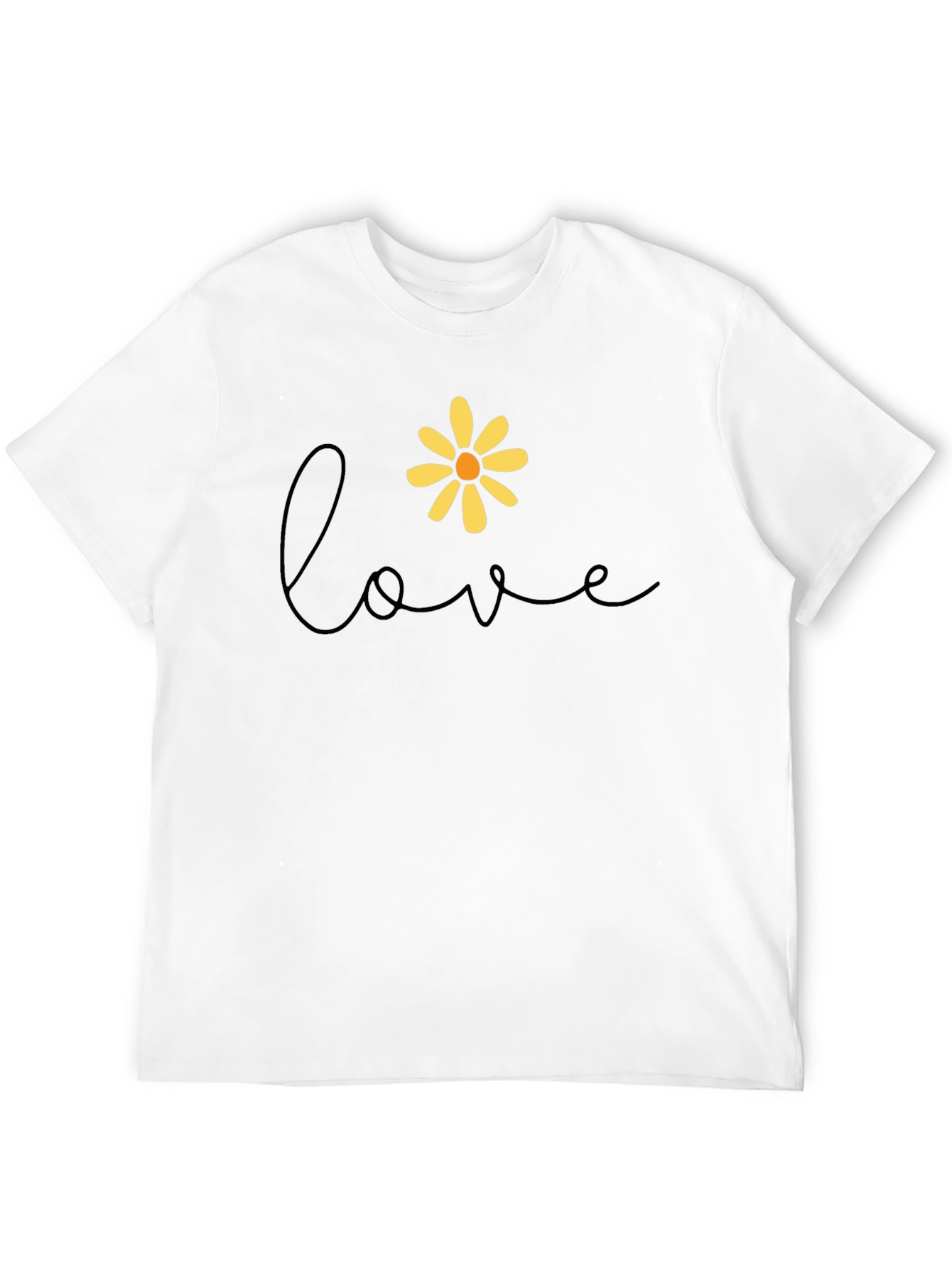 Love Daisy Graphic Tee - Black Casual Shirt