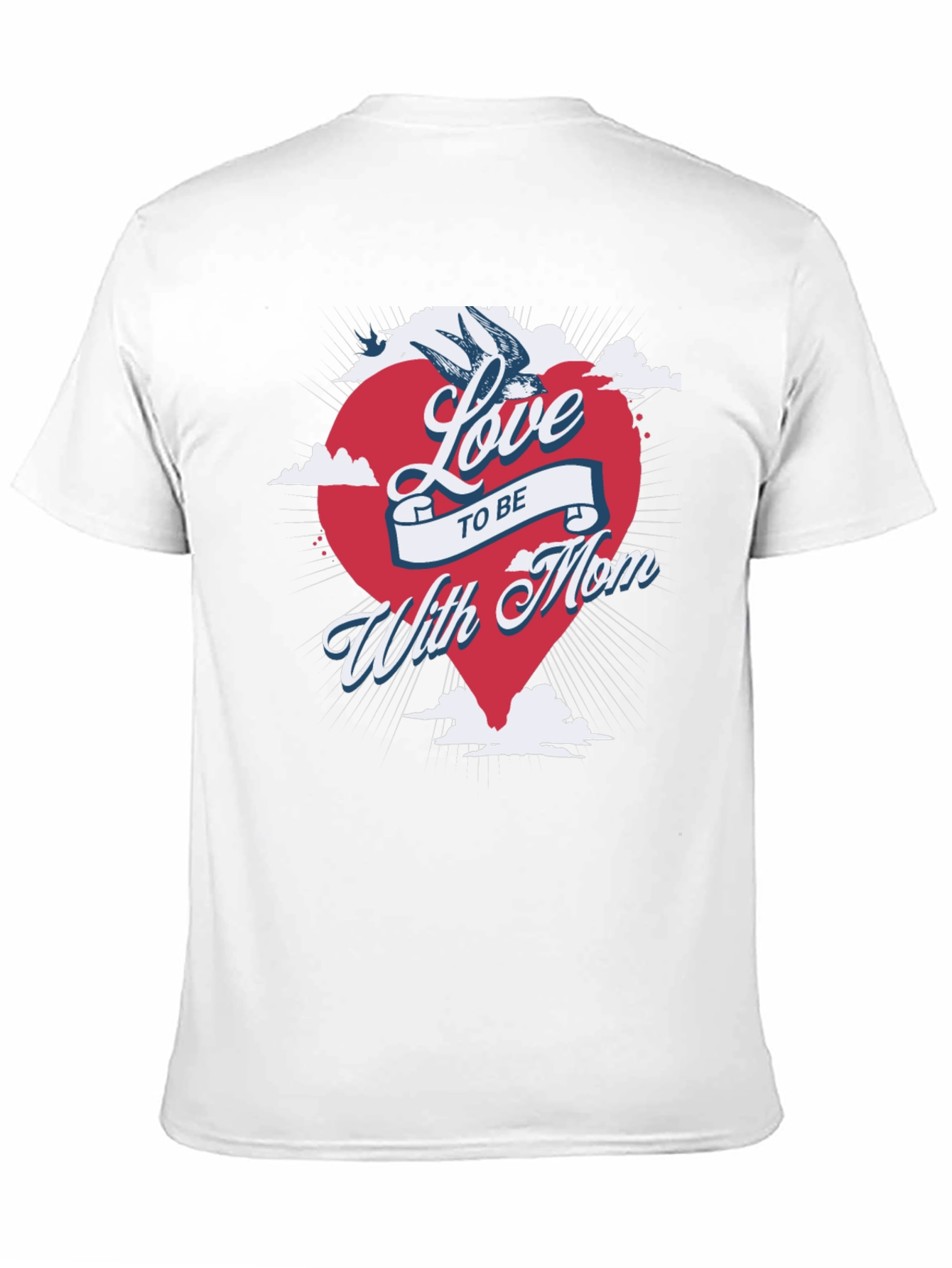 Love to be with Mom Graphic Tee - Mens Black T-Shirt