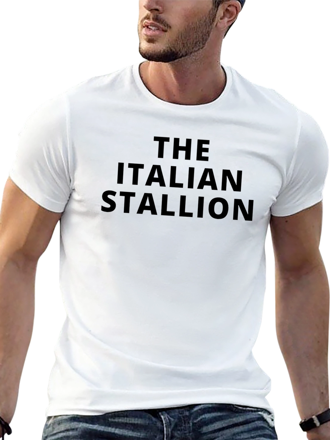 The Italian Stallion Black Crewneck T-Shirt