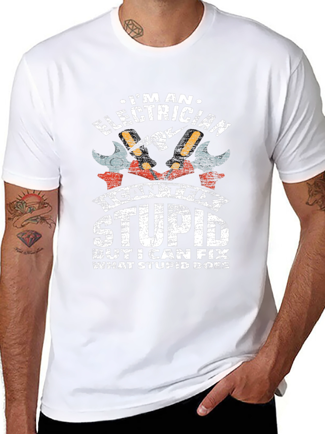 Electrician Fixes Stupid T-Shirt