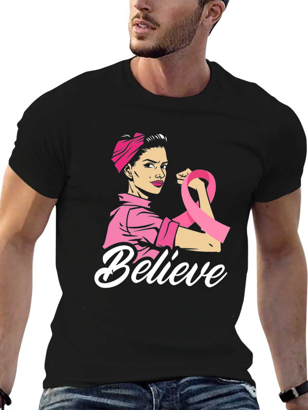 Believe Breast Cancer Awareness T-Shirt