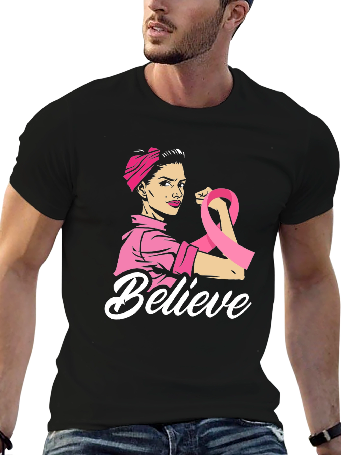 Believe Breast Cancer Awareness T-Shirt