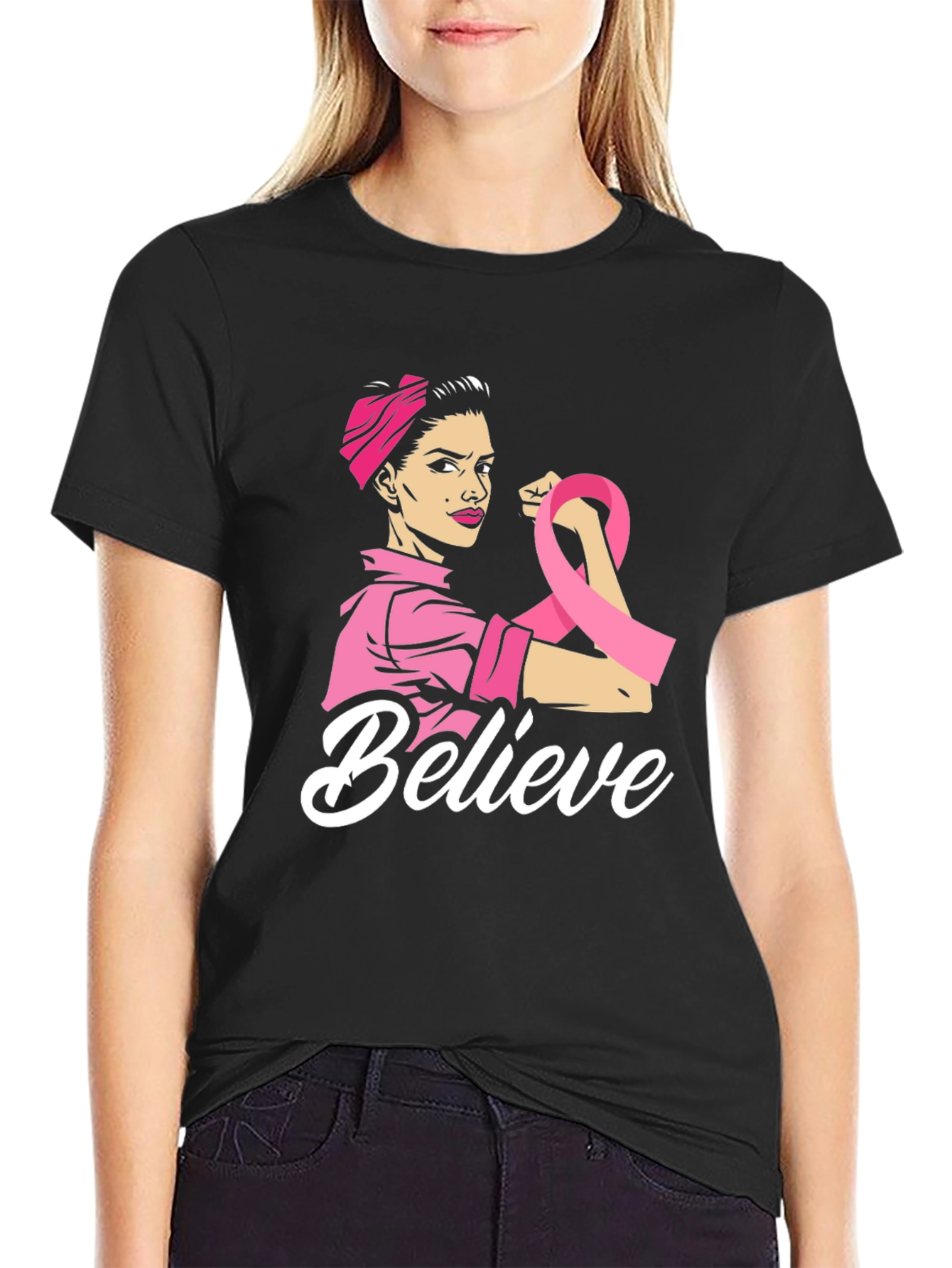 Believe Breast Cancer Awareness T-Shirt