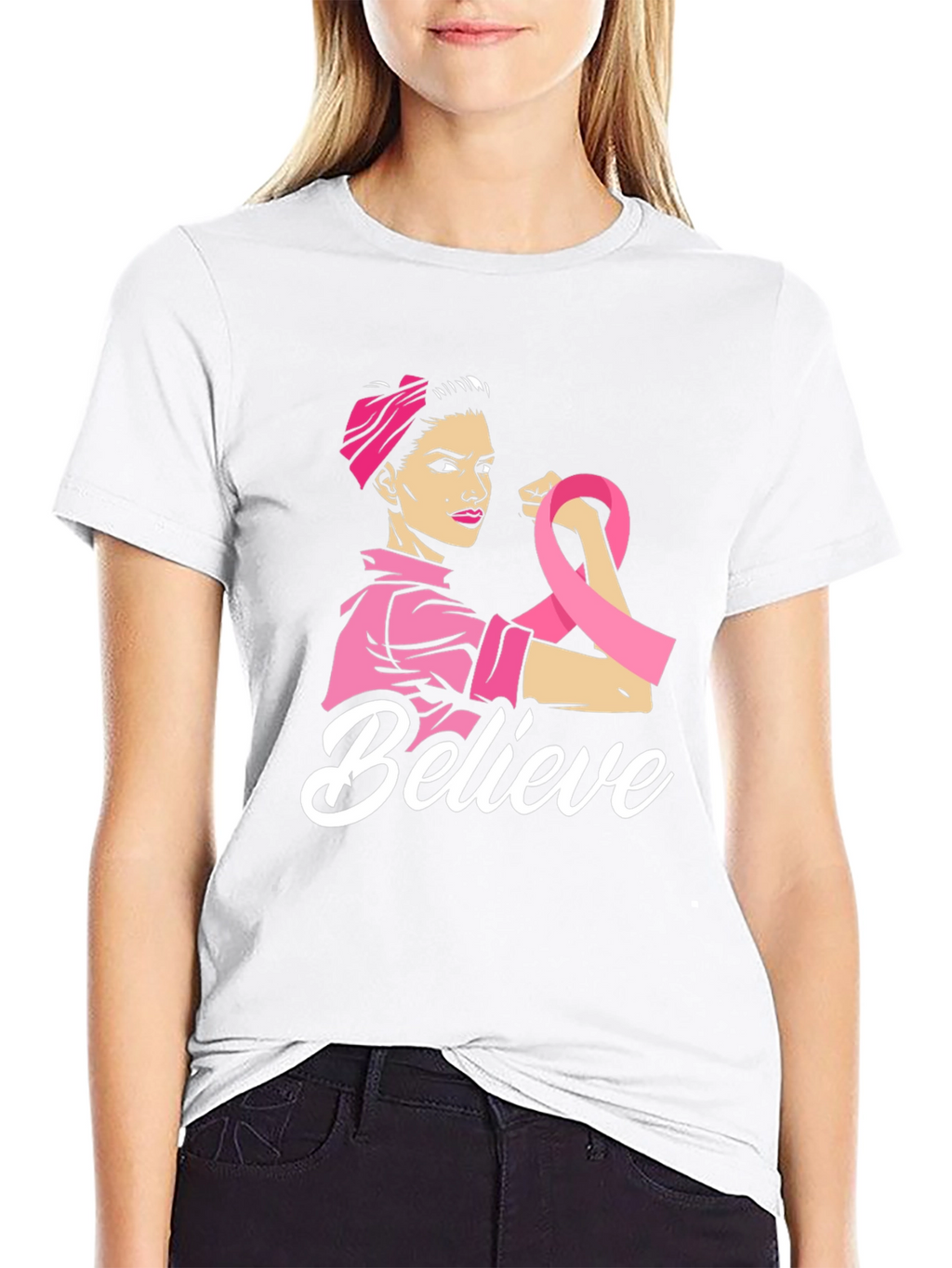Believe Breast Cancer Awareness T-Shirt