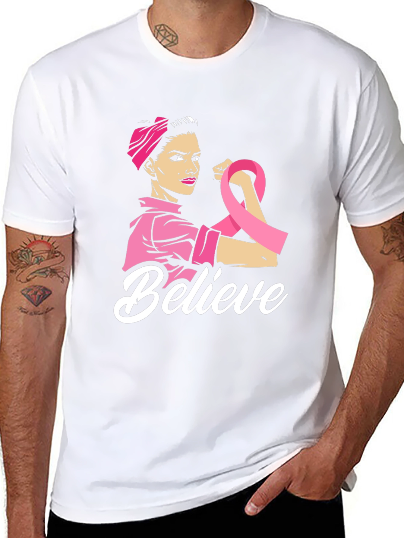 Believe Breast Cancer Awareness T-Shirt