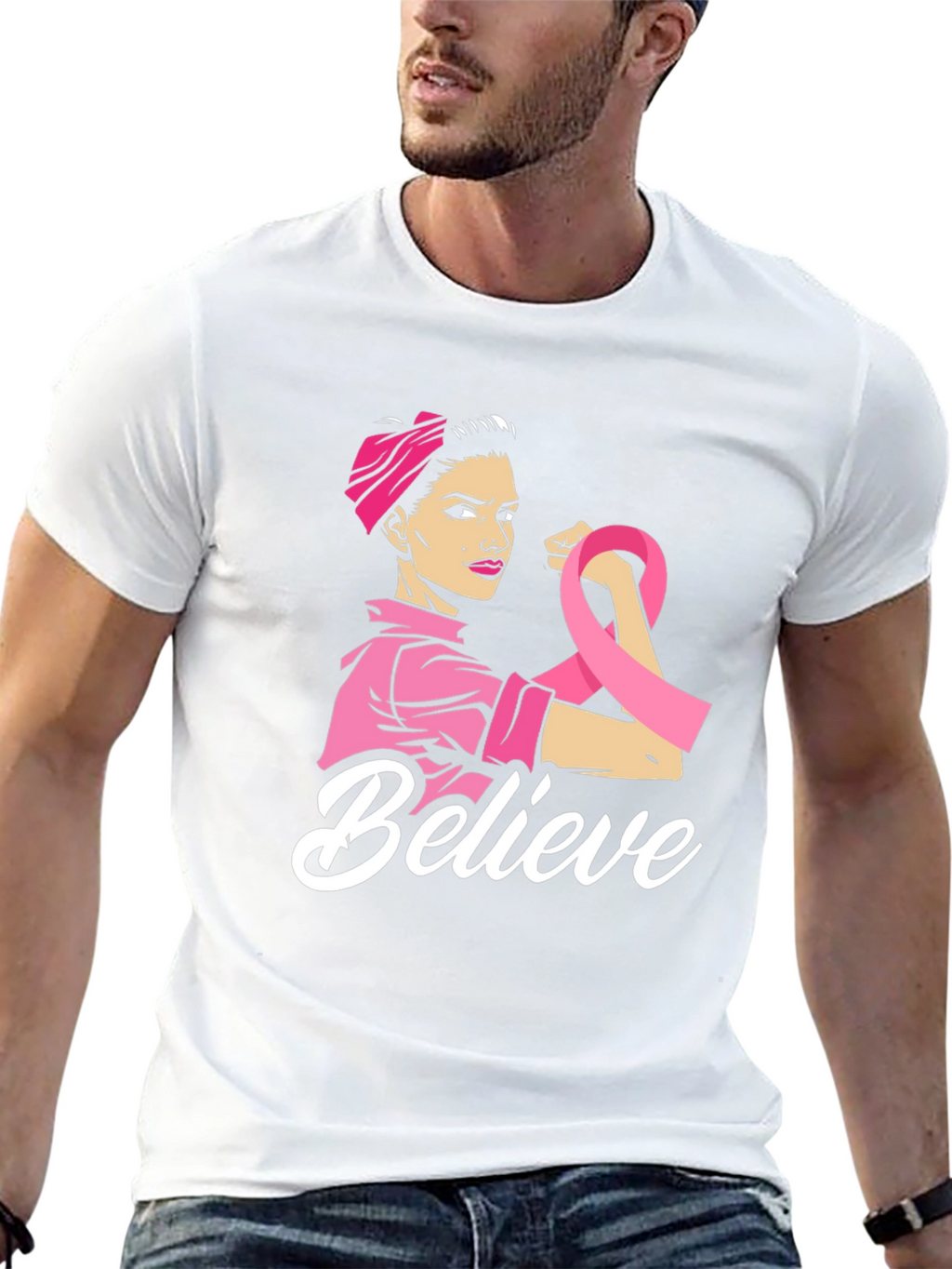 Believe Breast Cancer Awareness T-Shirt