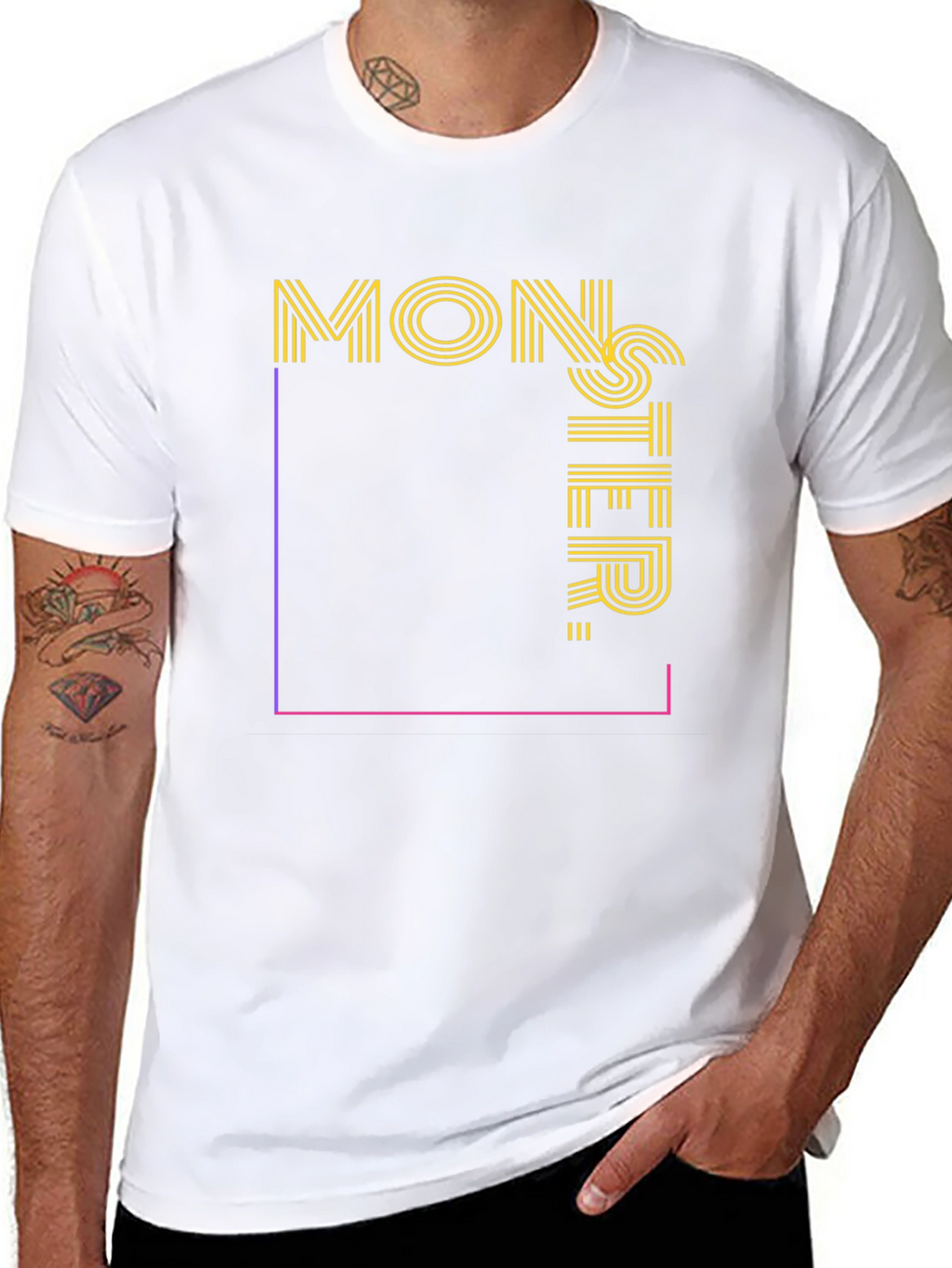 Monster Graphic Tee - Stylish Cotton Blend T-Shirt