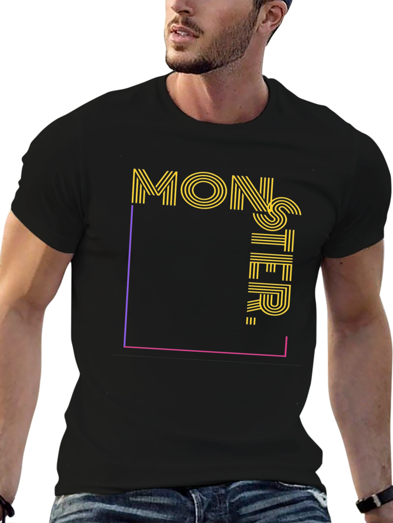 Monster Graphic Tee - Stylish Cotton Blend T-Shirt