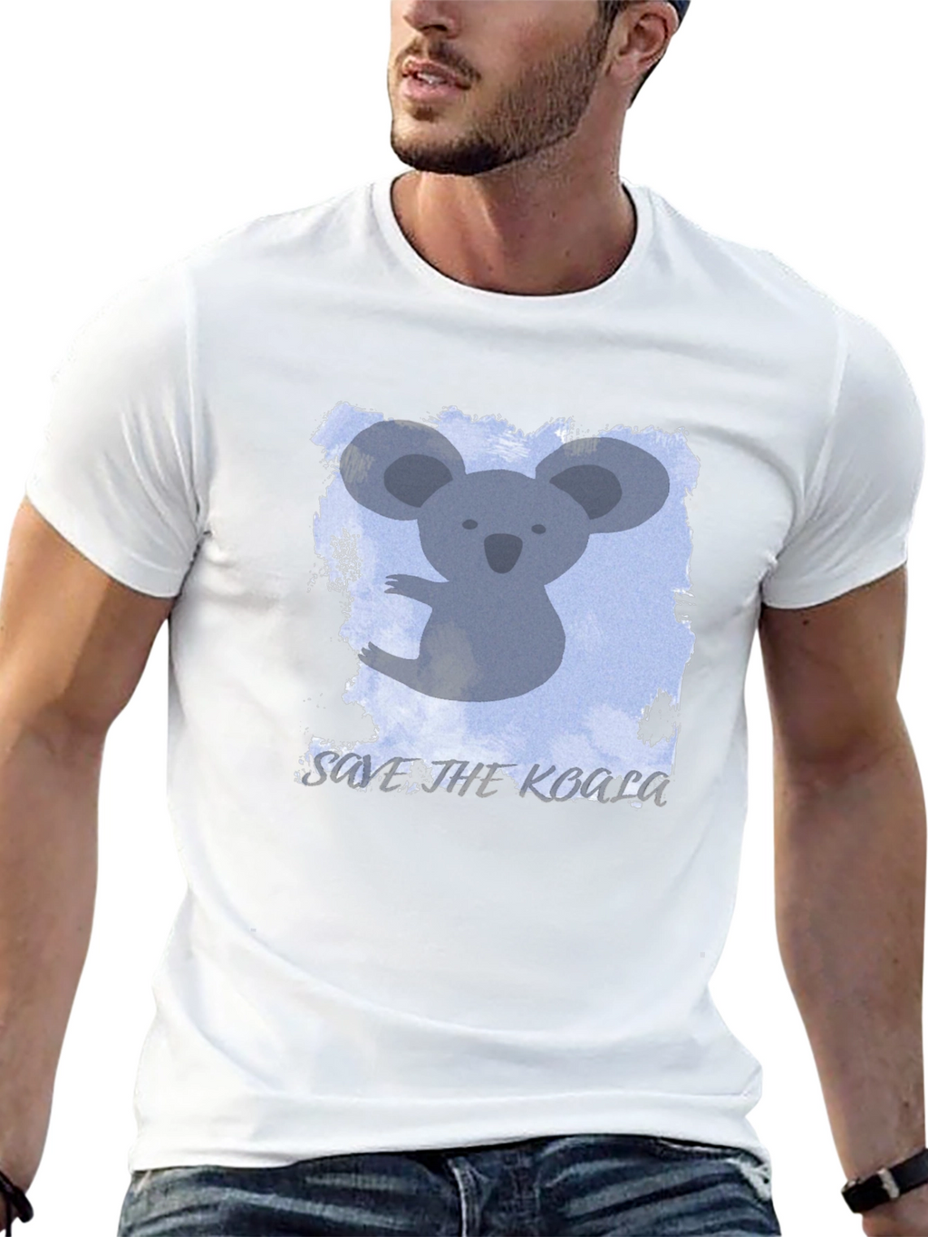 Save the Koala Black T-Shirt