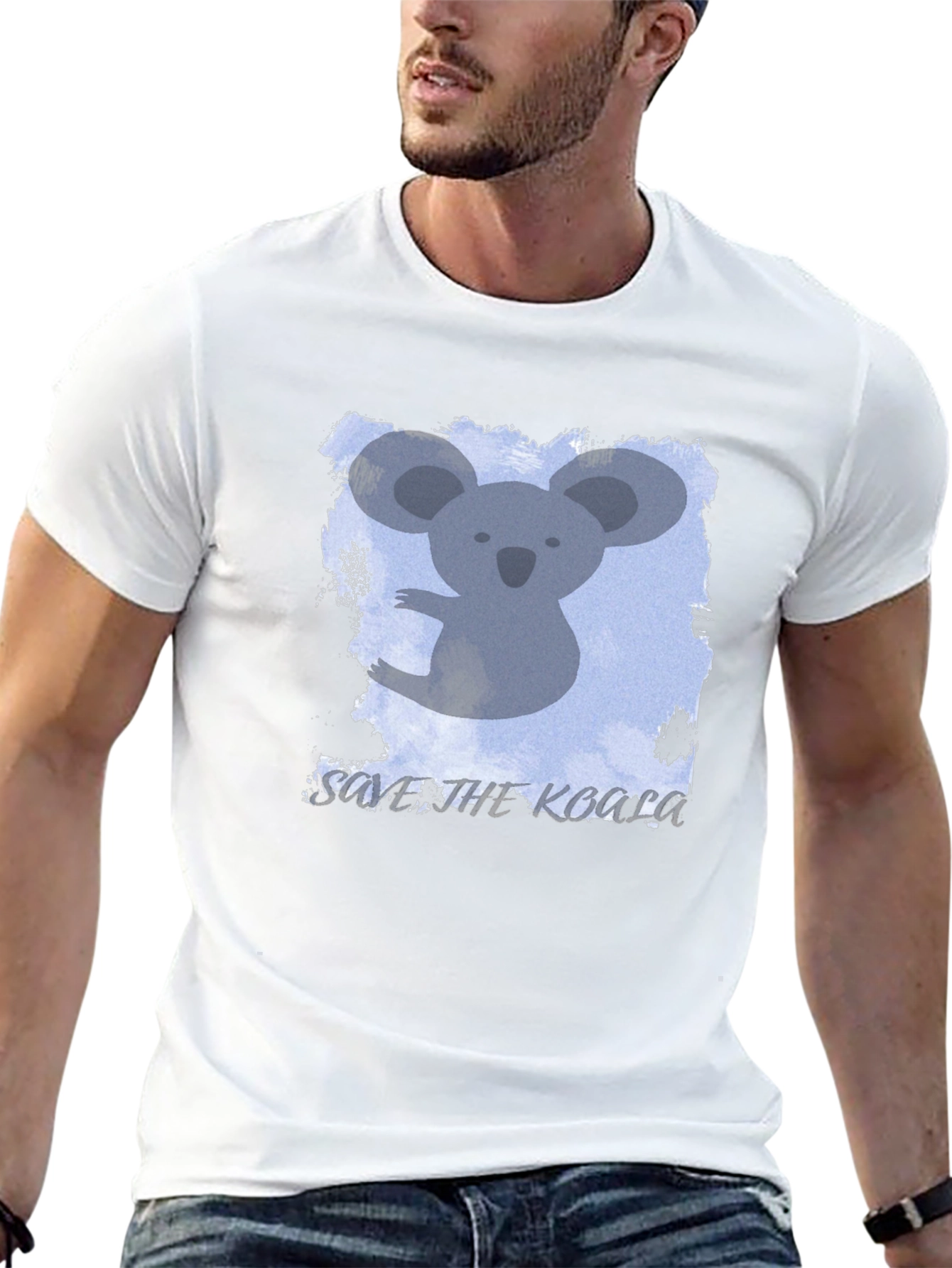 Save the Koala Black T-Shirt