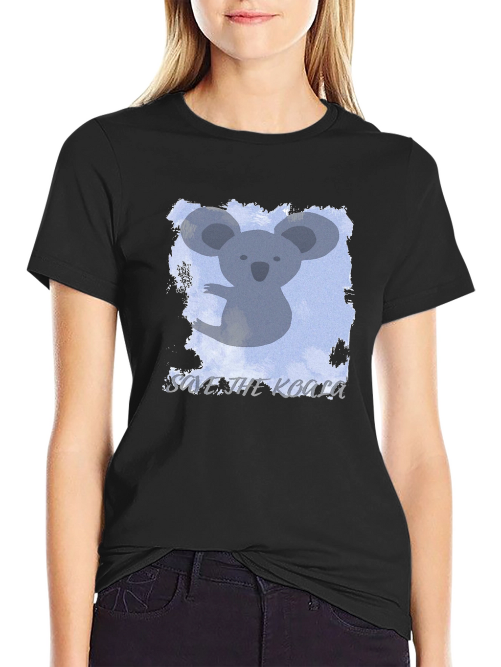 Save the Koala Black T-Shirt