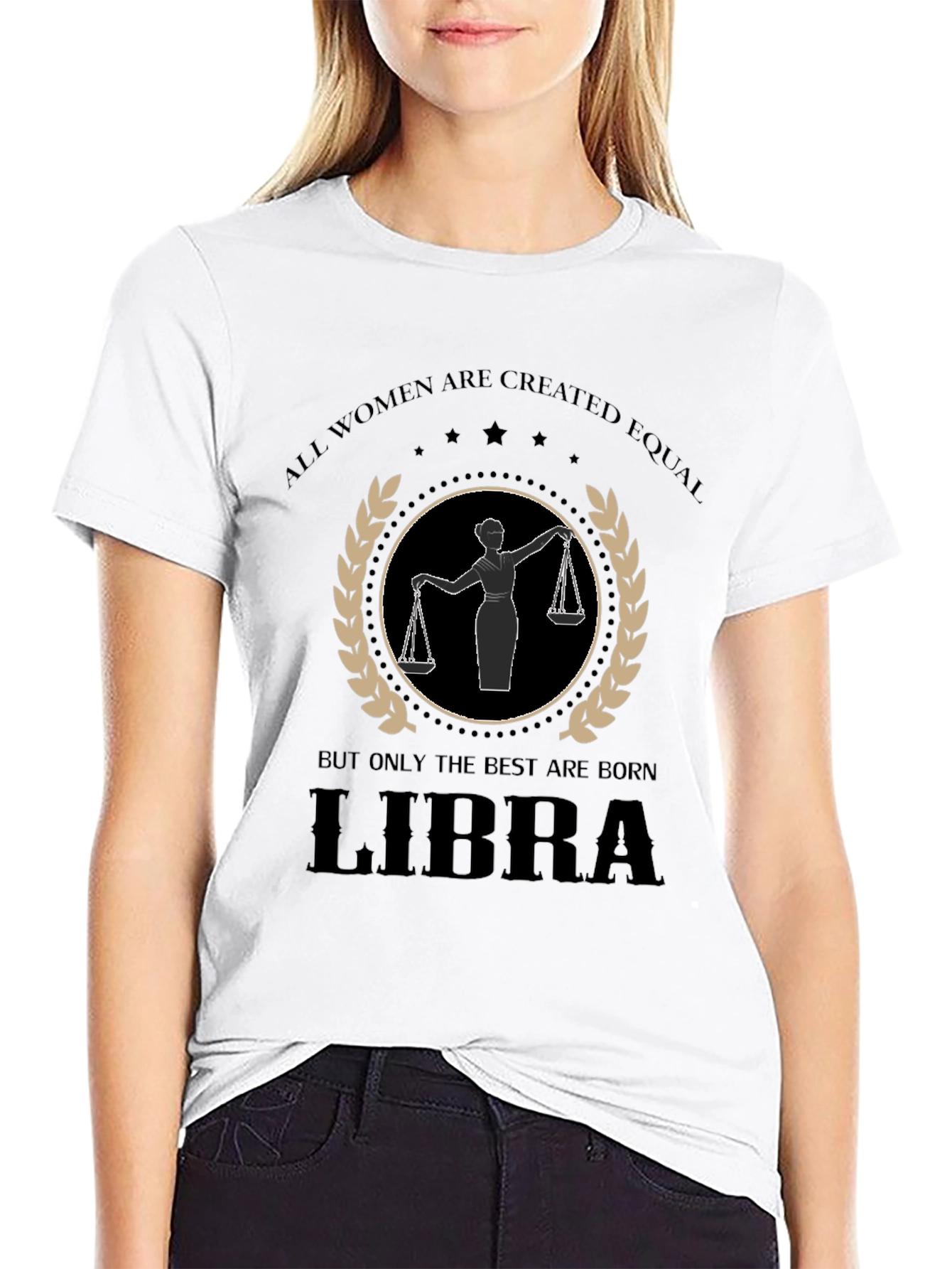 Libra Womens Graphic T-Shirt - Zodiac Birthday Gift