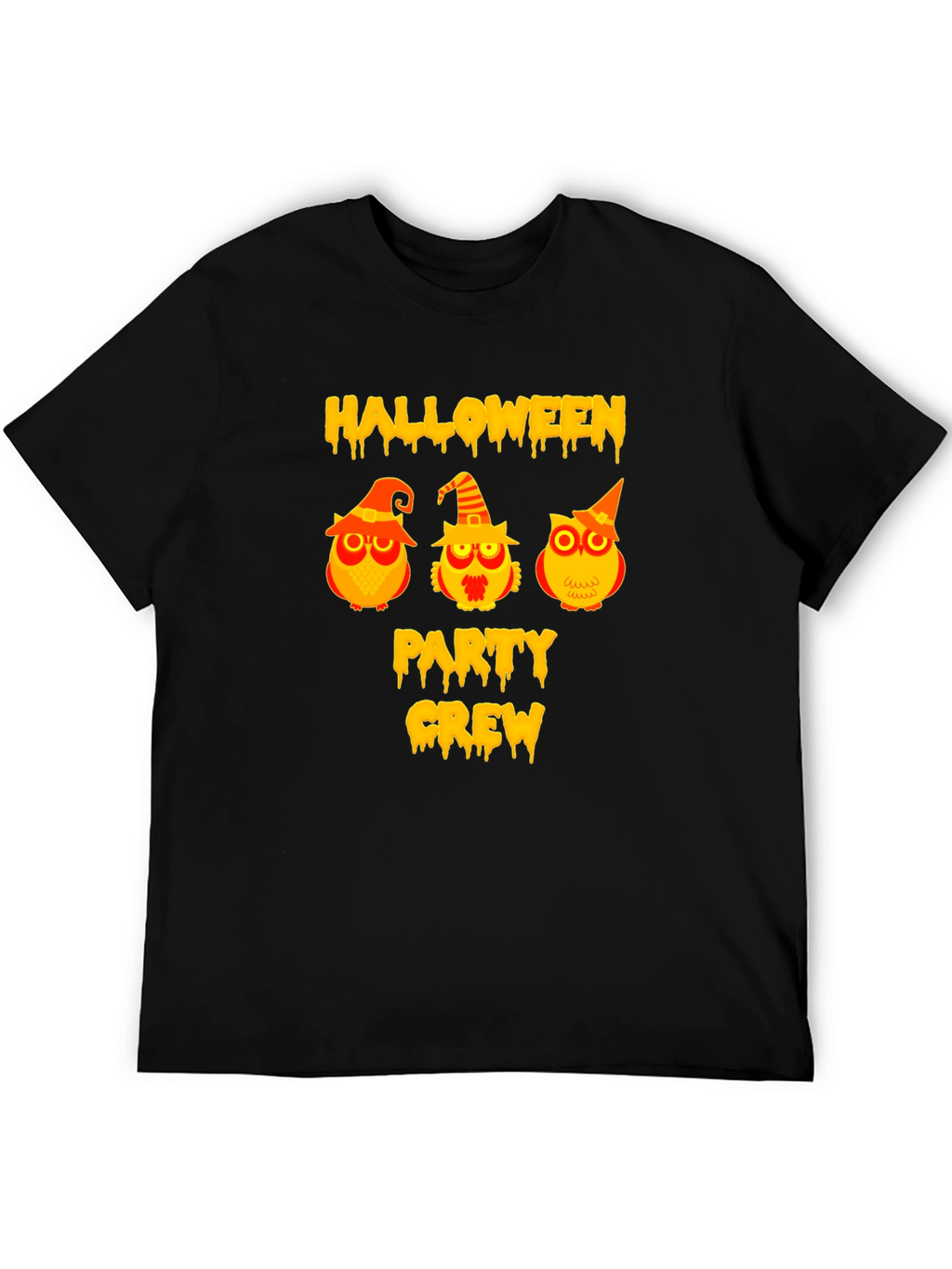 Halloween Party Crew Owl Graphic T-Shirt