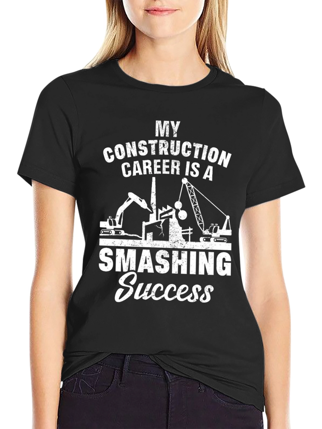 My Construction Career Smashing Success Black T-Shirt