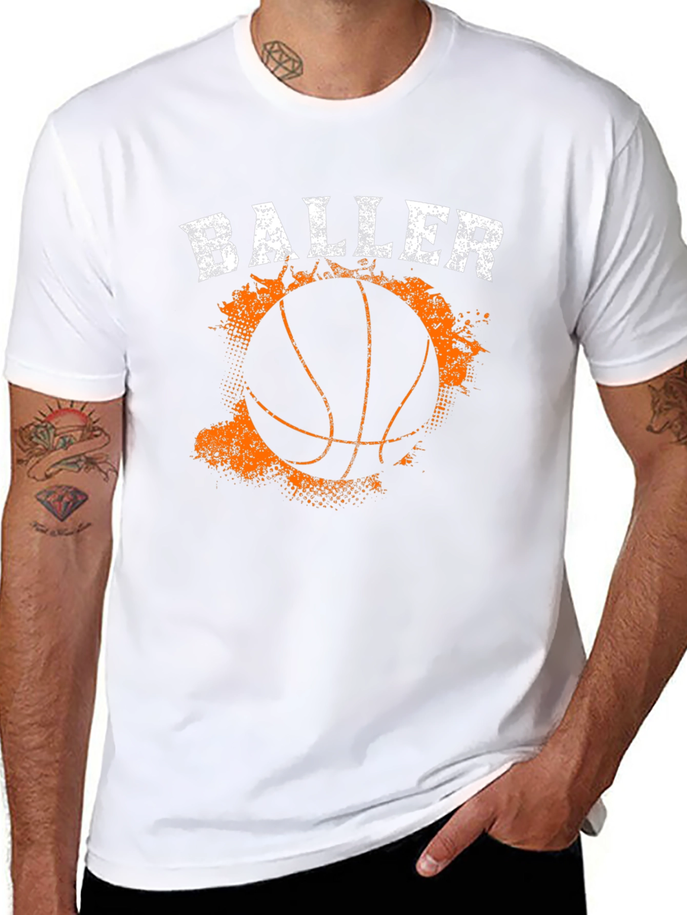 Baller Graphic T-Shirt - Basketball Design