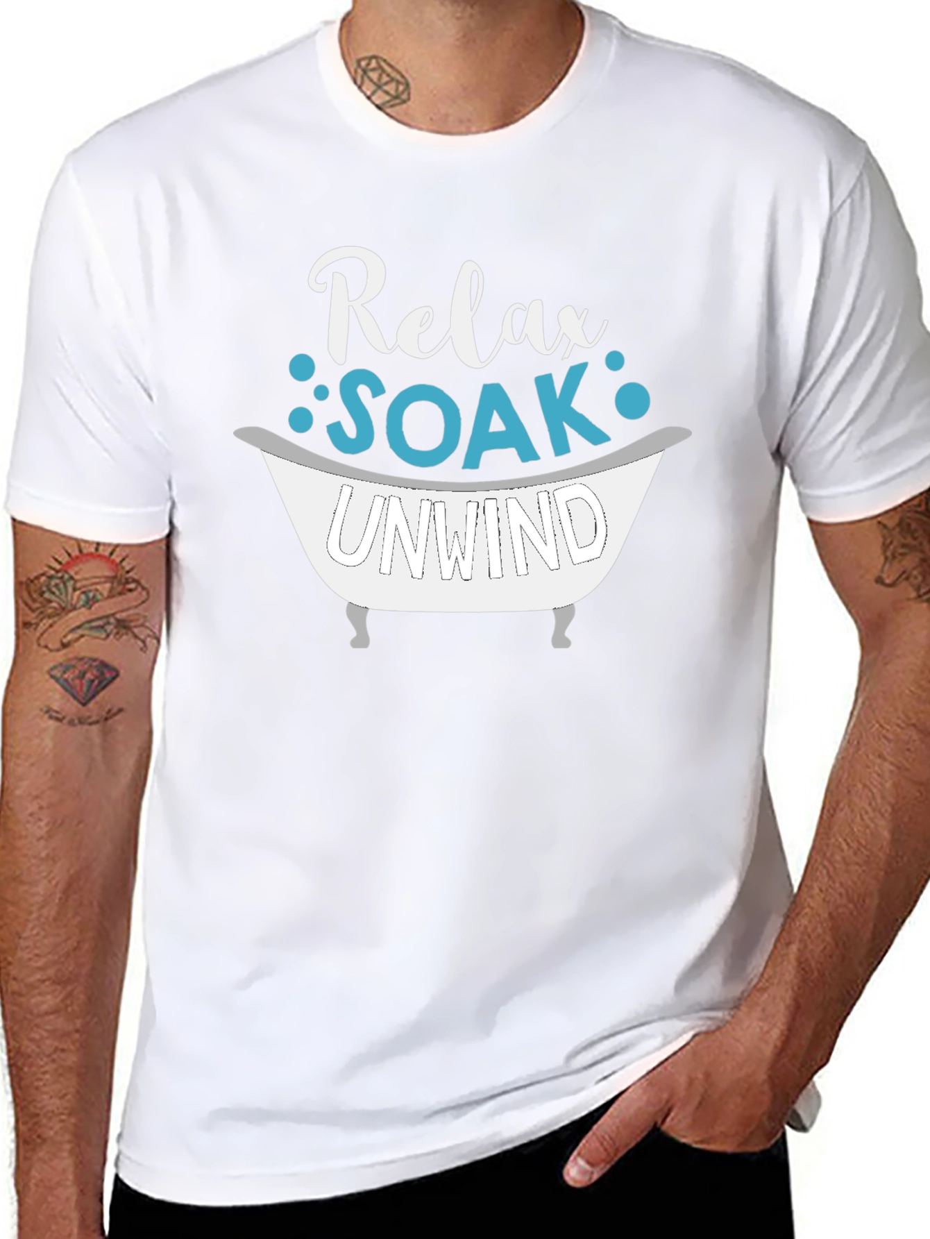 Relax Soak Unwind T-Shirt - Bath Lover Tee