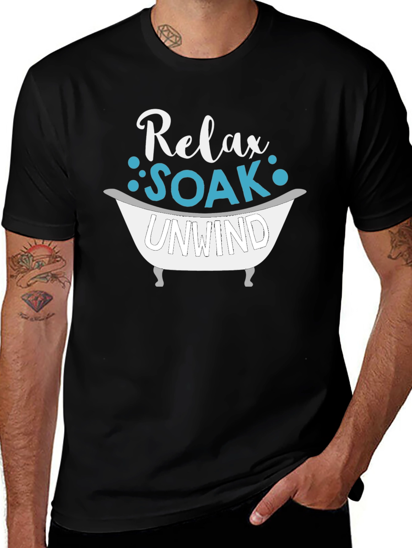 Relax Soak Unwind T-Shirt - Bath Lover Tee