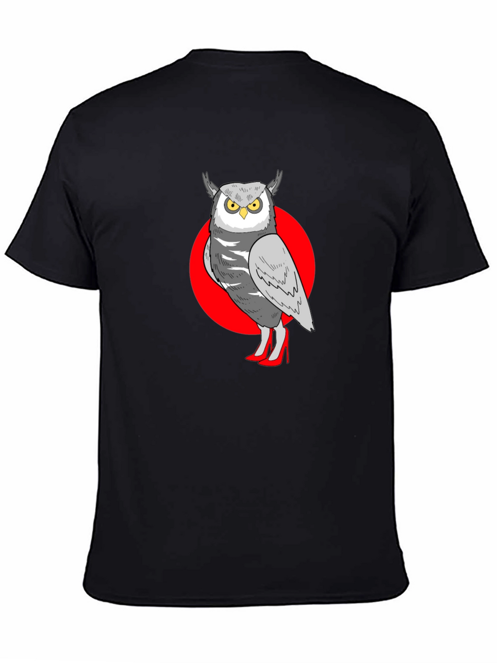 Owl in Heels Graphic Tee - Unisex Black T-Shirt