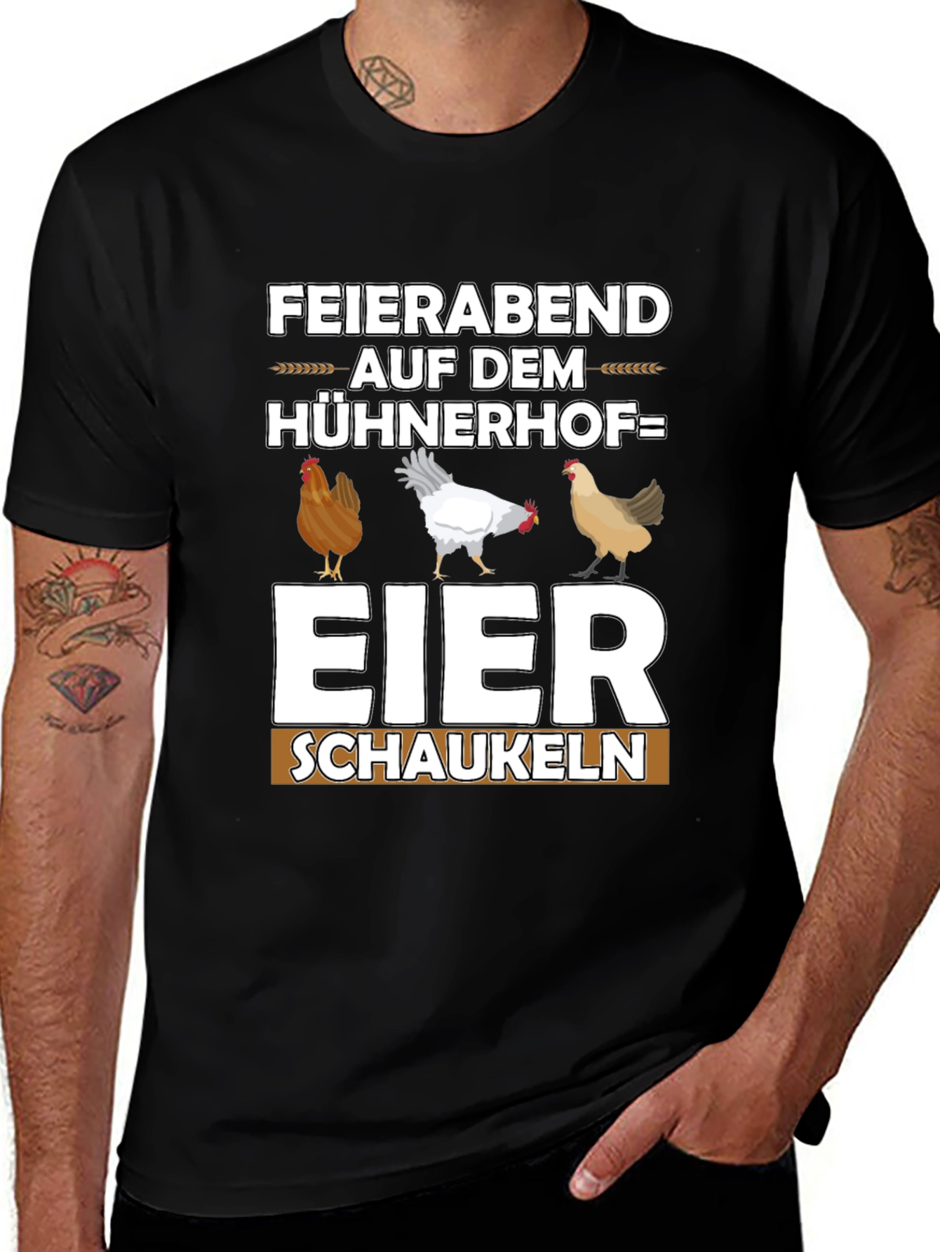 Funny Chicken Coop T-Shirt - Eier Schaukeln