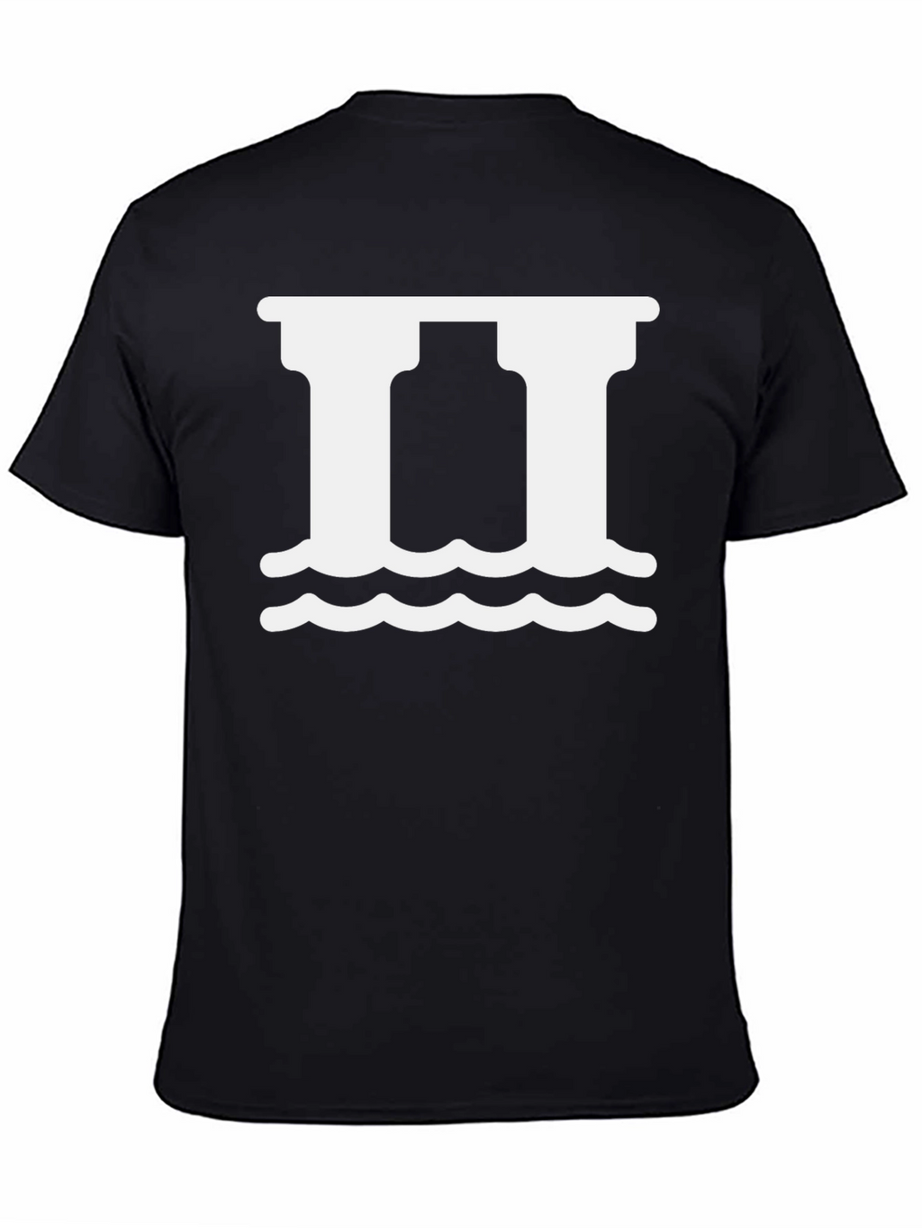 Roman Pillars Graphic T-Shirt - Black