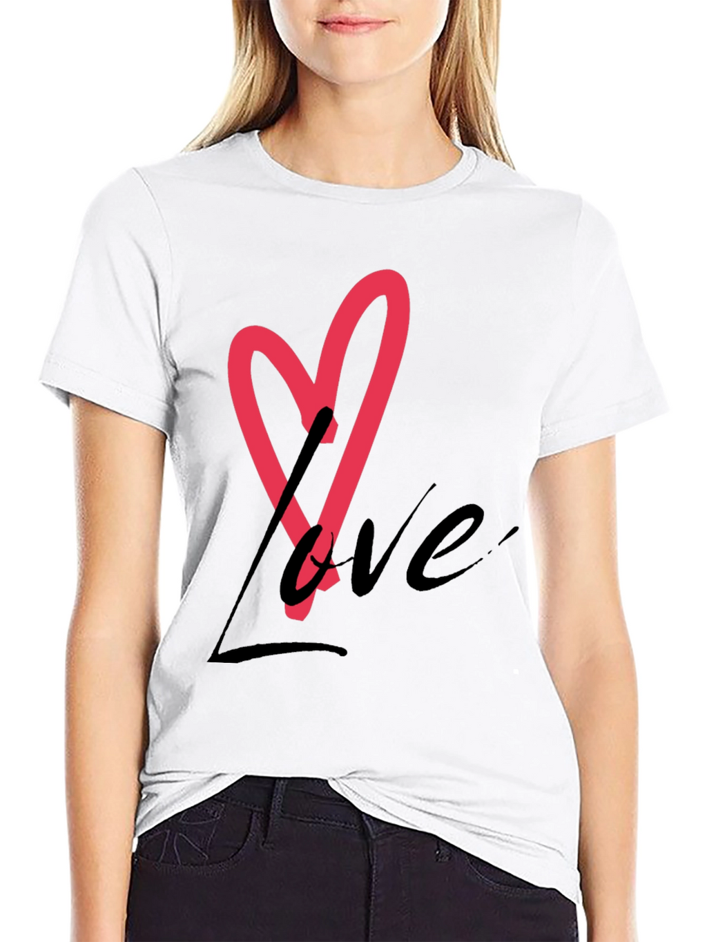 Love Heart Graphic Tee - Stylish Casual Wear
