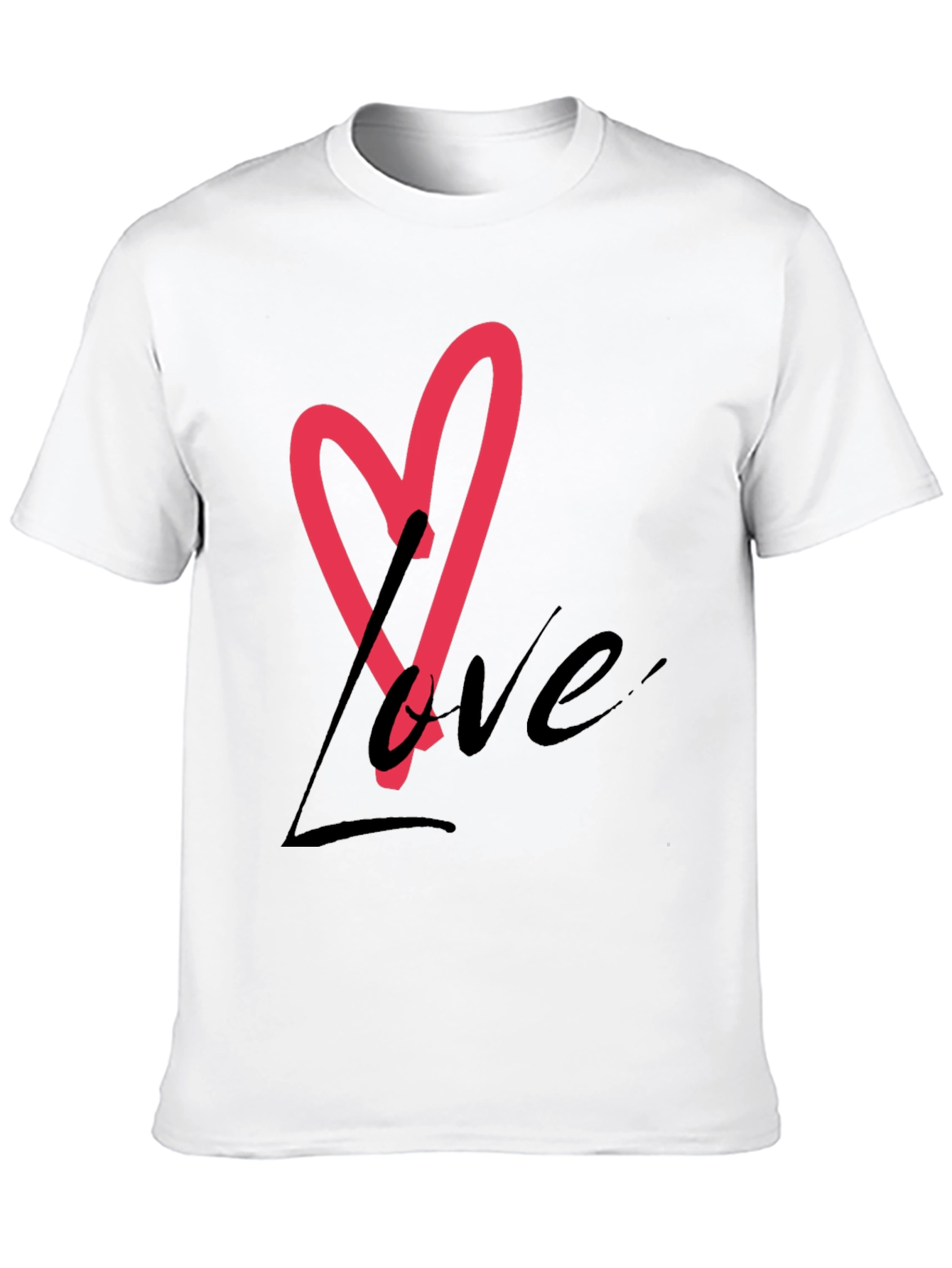 Love Heart Graphic Tee - Stylish Casual Wear