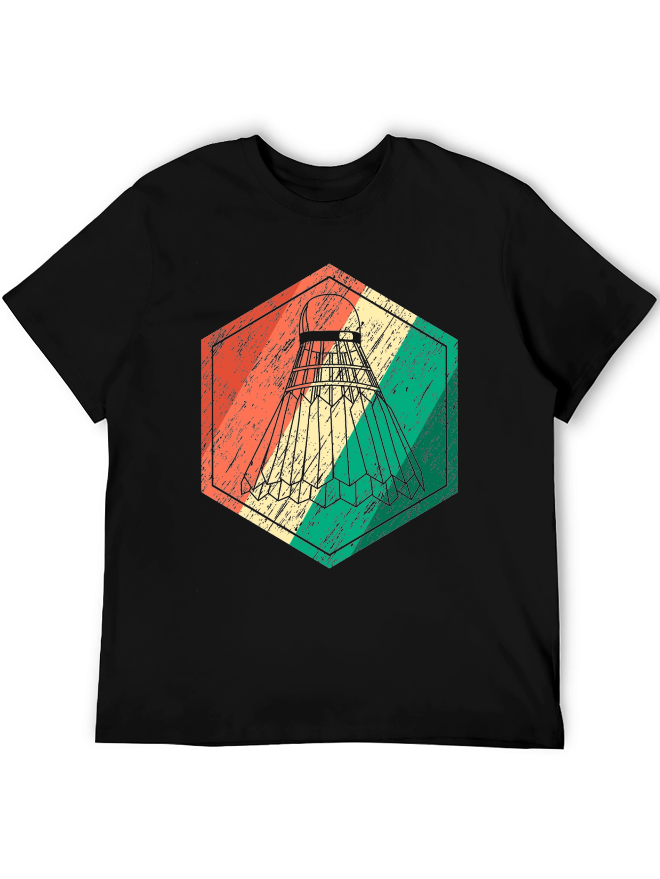 Vintage Badminton Shuttlecock Graphic Tee