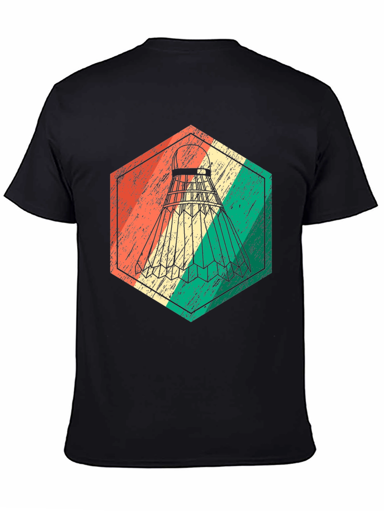 Vintage Badminton Shuttlecock Graphic Tee