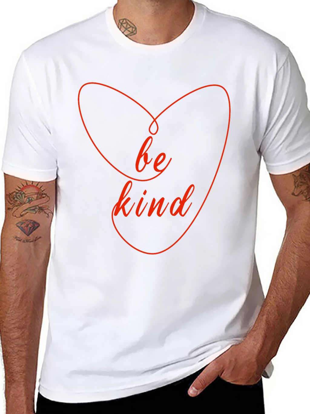Be Kind Heart T-Shirt - Black