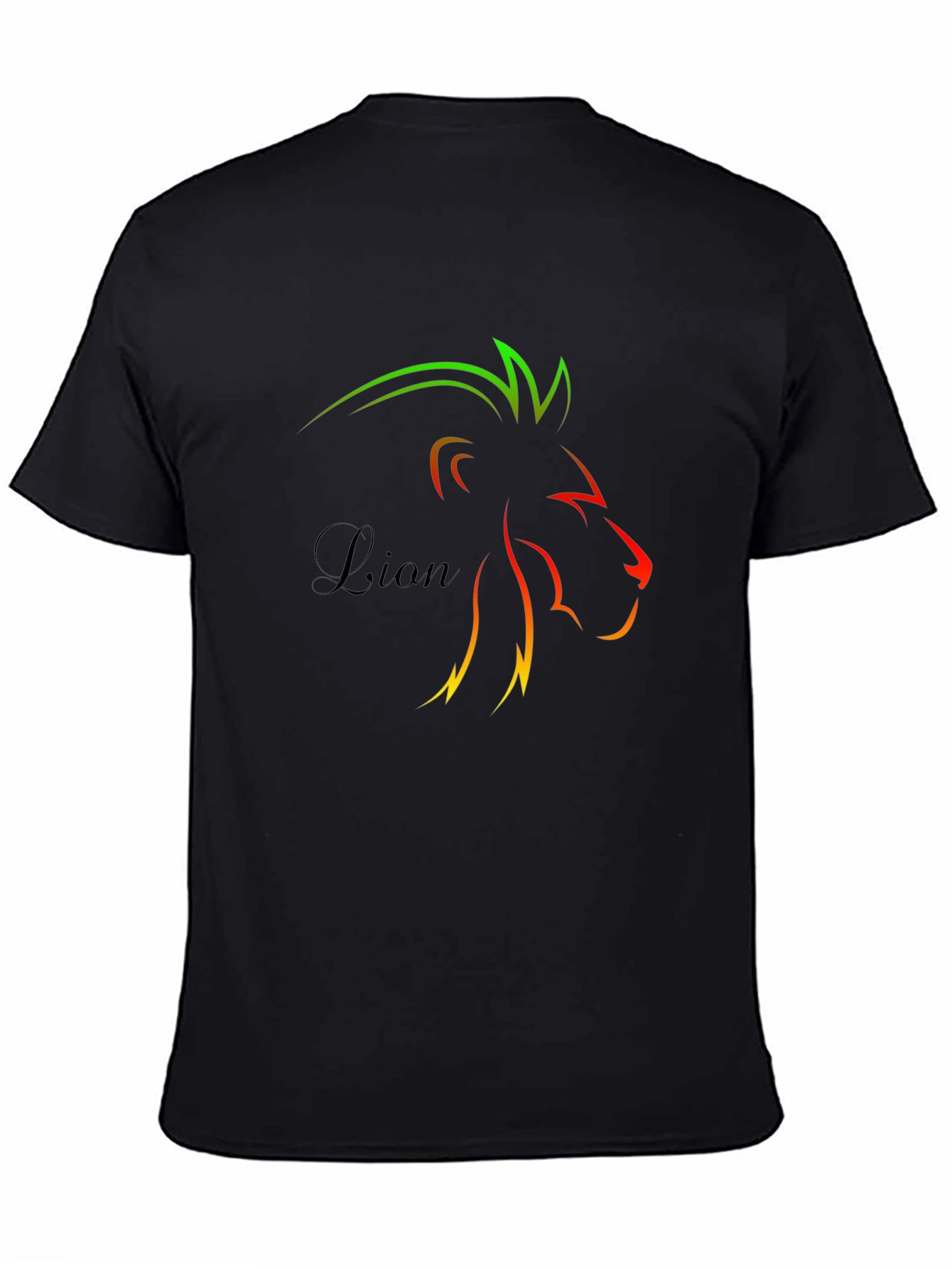 Lion Graphic Black Tee - Stylish Mens T-Shirt
