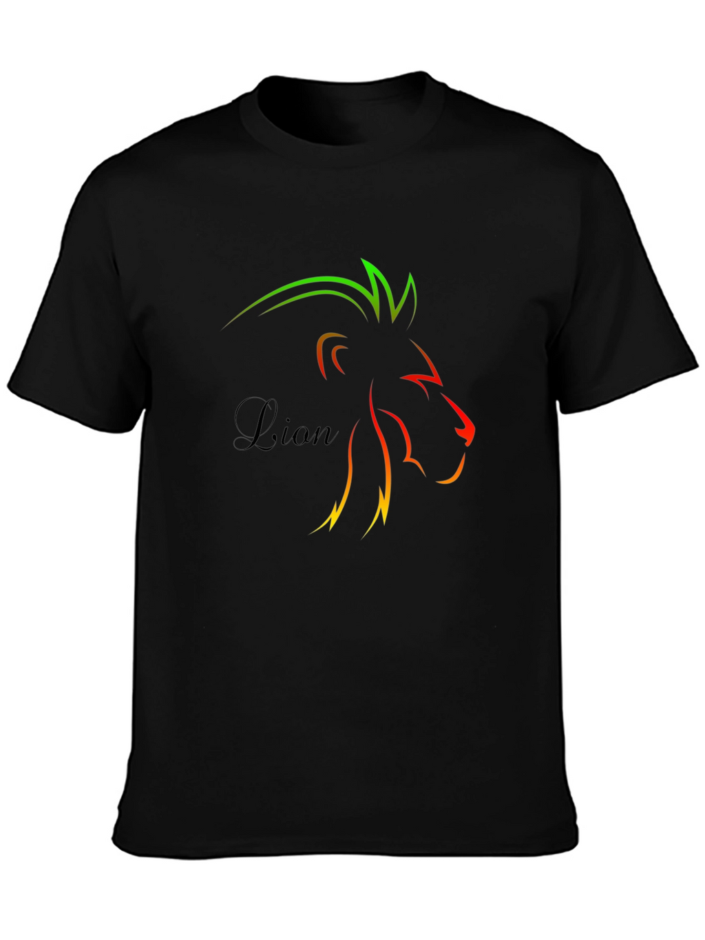 Lion Graphic Black Tee - Stylish Mens T-Shirt