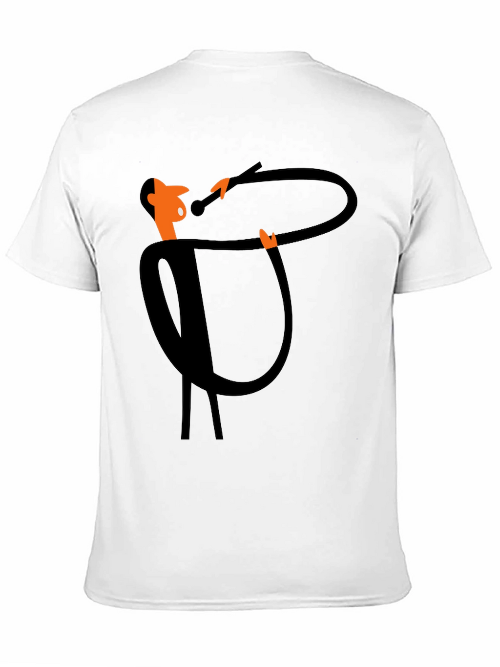 Funky Black T-Shirt with Cartoon Singer
