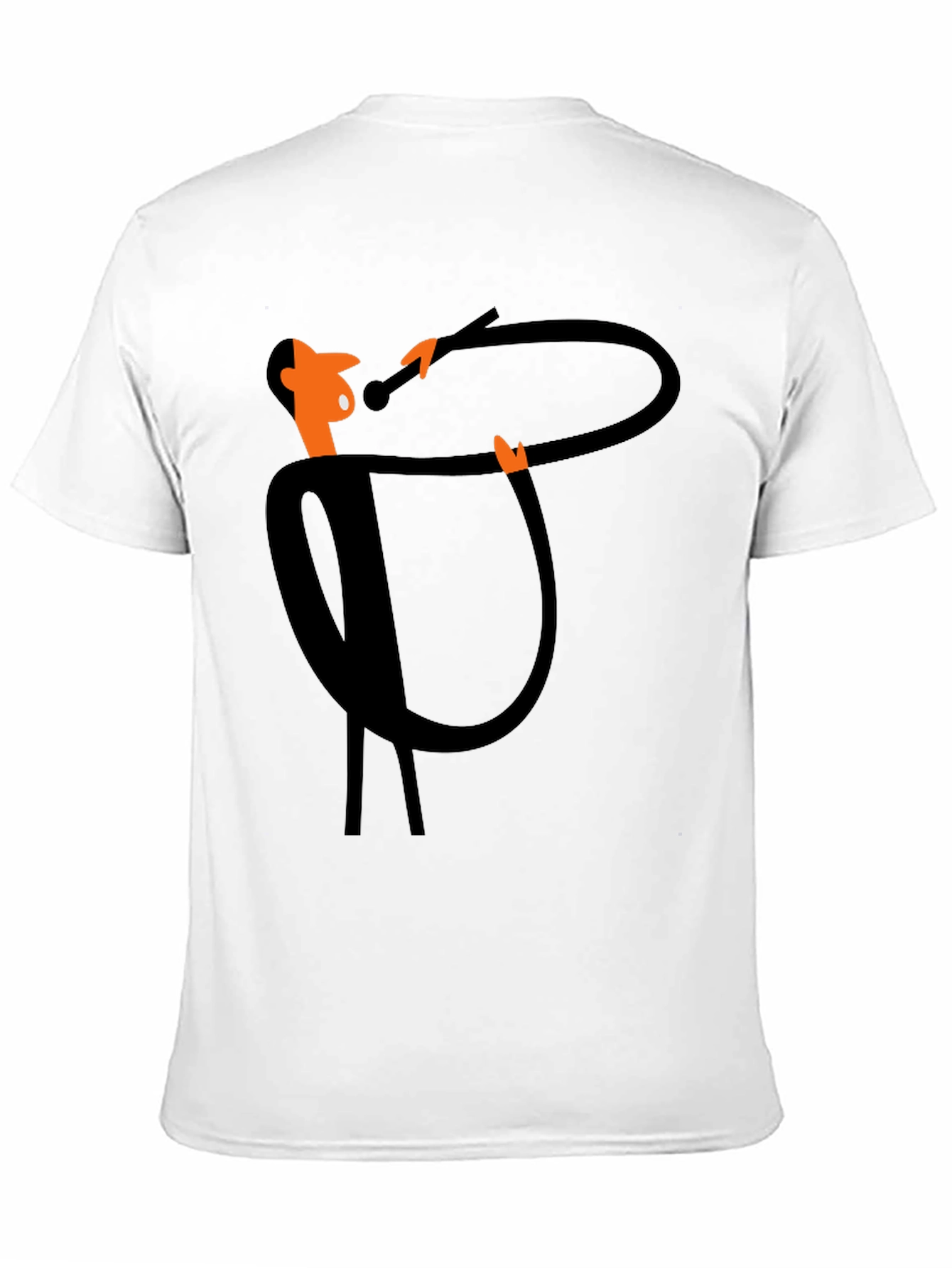 Funky Black T-Shirt with Cartoon Singer