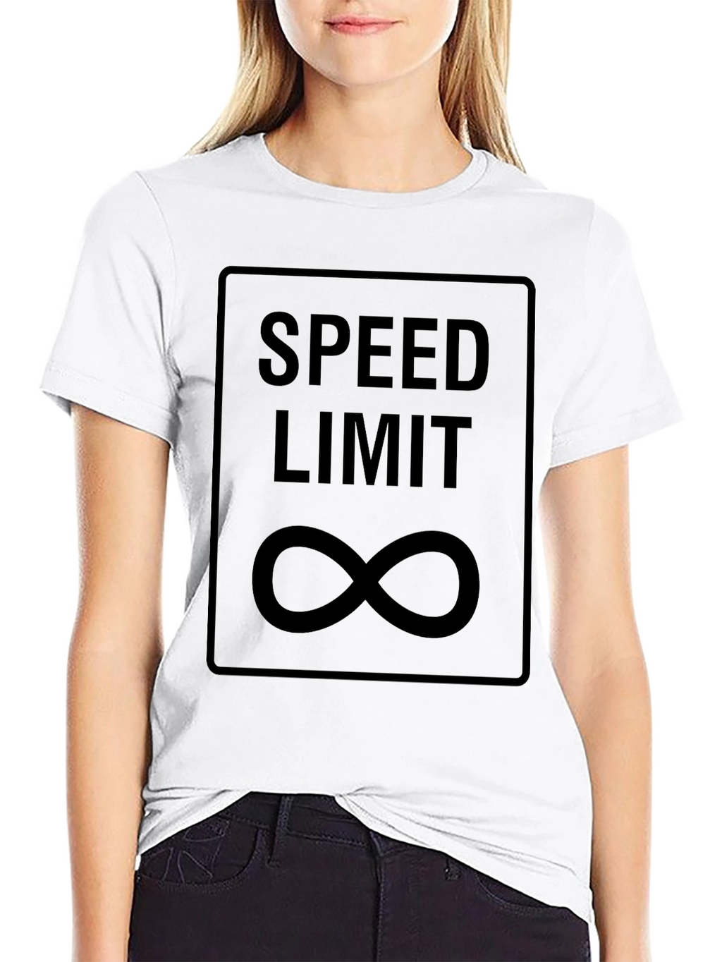 Speed Limit Infinity Black Graphic T-Shirt