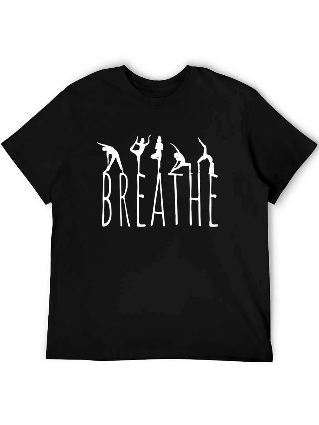 Breathe Yoga T-Shirt - Relaxed Fit Black