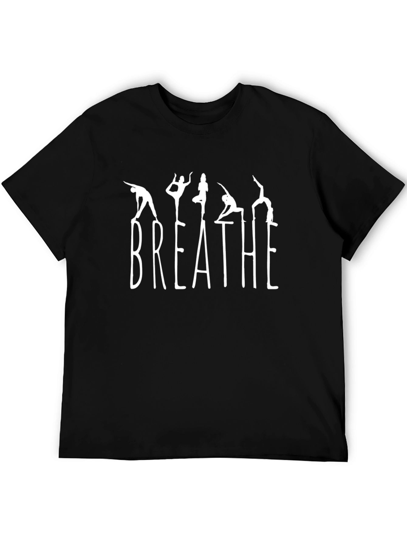 Breathe Yoga T-Shirt - Relaxed Fit Black