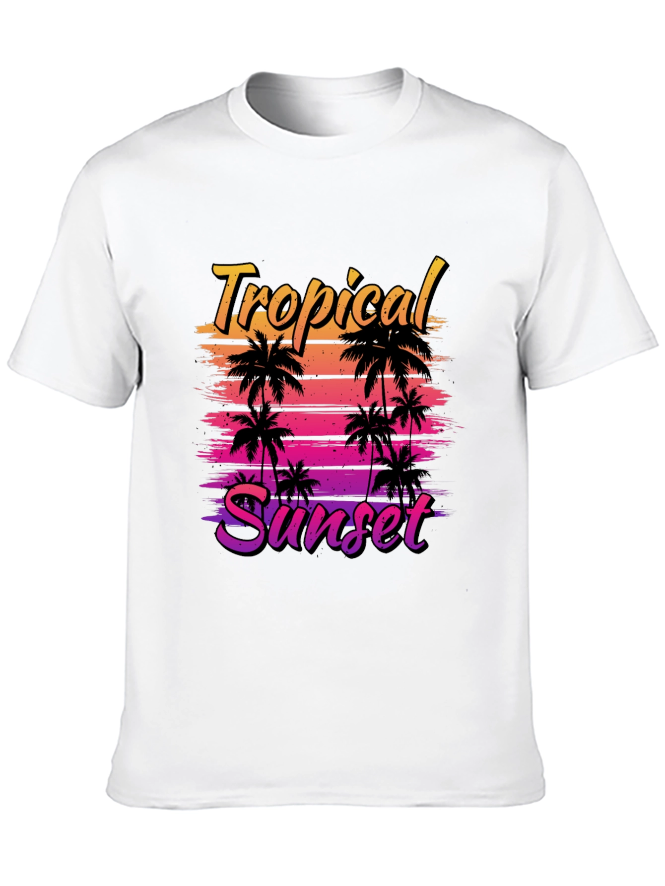 Tropical Sunset Graphic T-Shirt