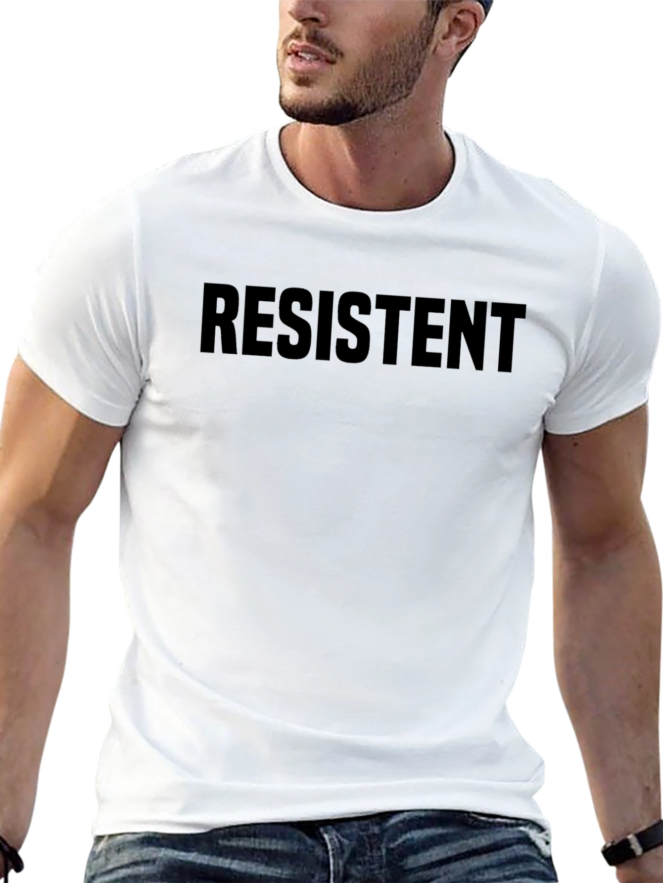 Resistent Black Crew Neck T-Shirt