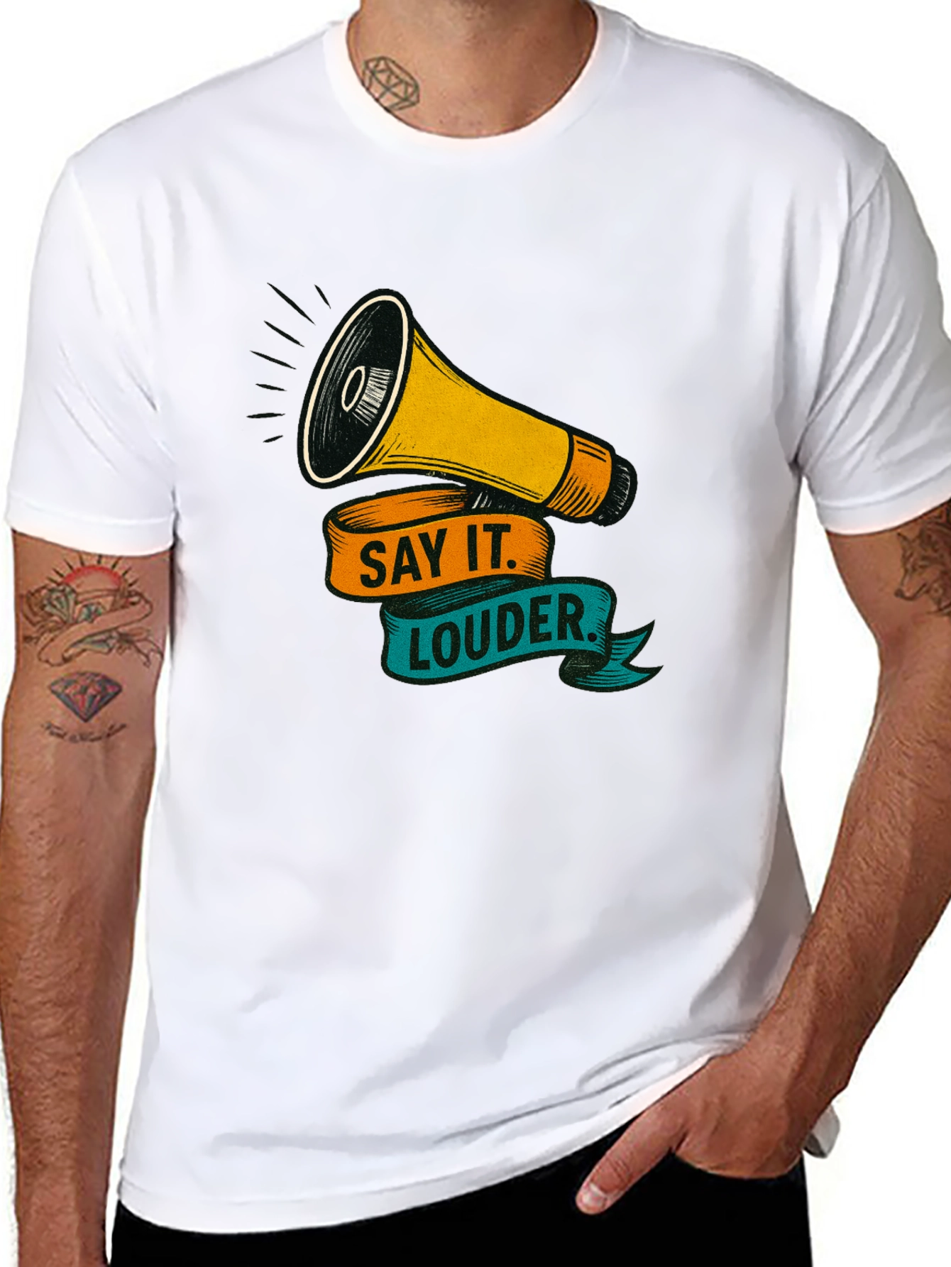 Say It Louder Graphic Tee - Bold Statement Shirt