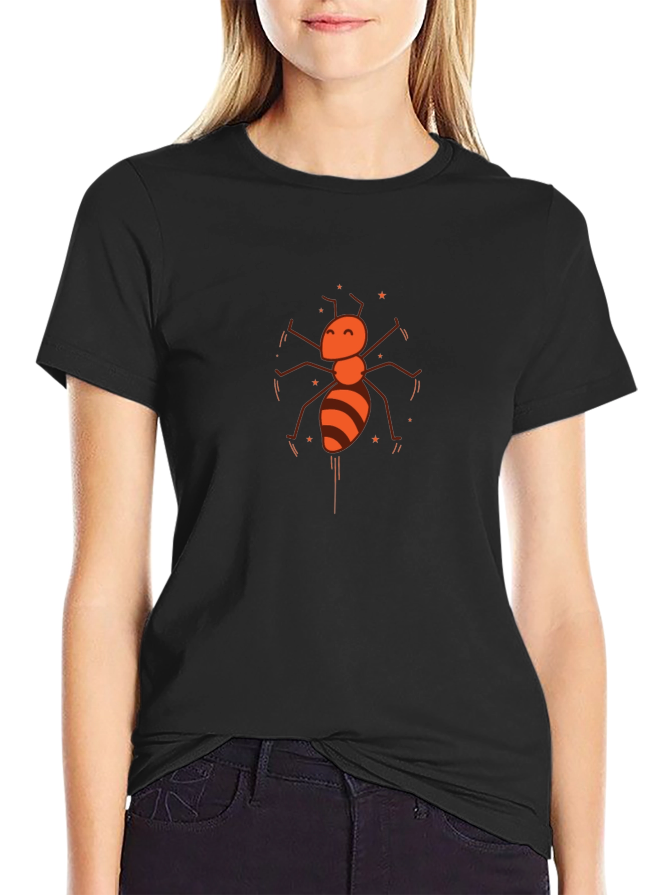 Ant Graphic T-Shirt - Stylish Black Tee