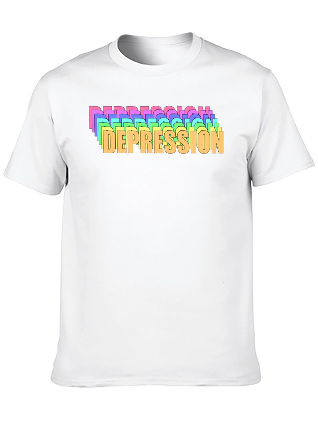 Rainbow Depression T-Shirt - Mental Health Awareness