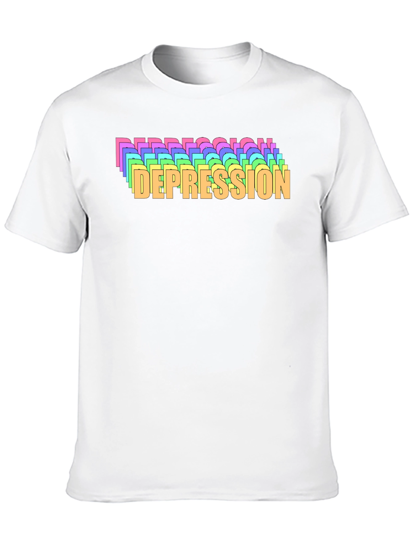 Rainbow Depression T-Shirt - Mental Health Awareness