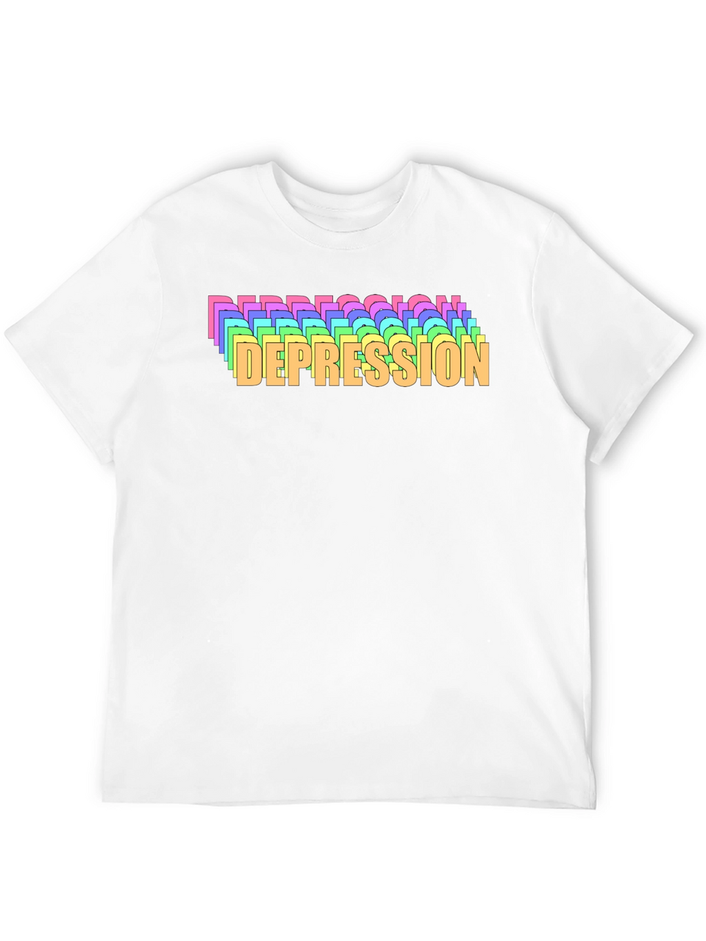 Rainbow Depression T-Shirt - Mental Health Awareness