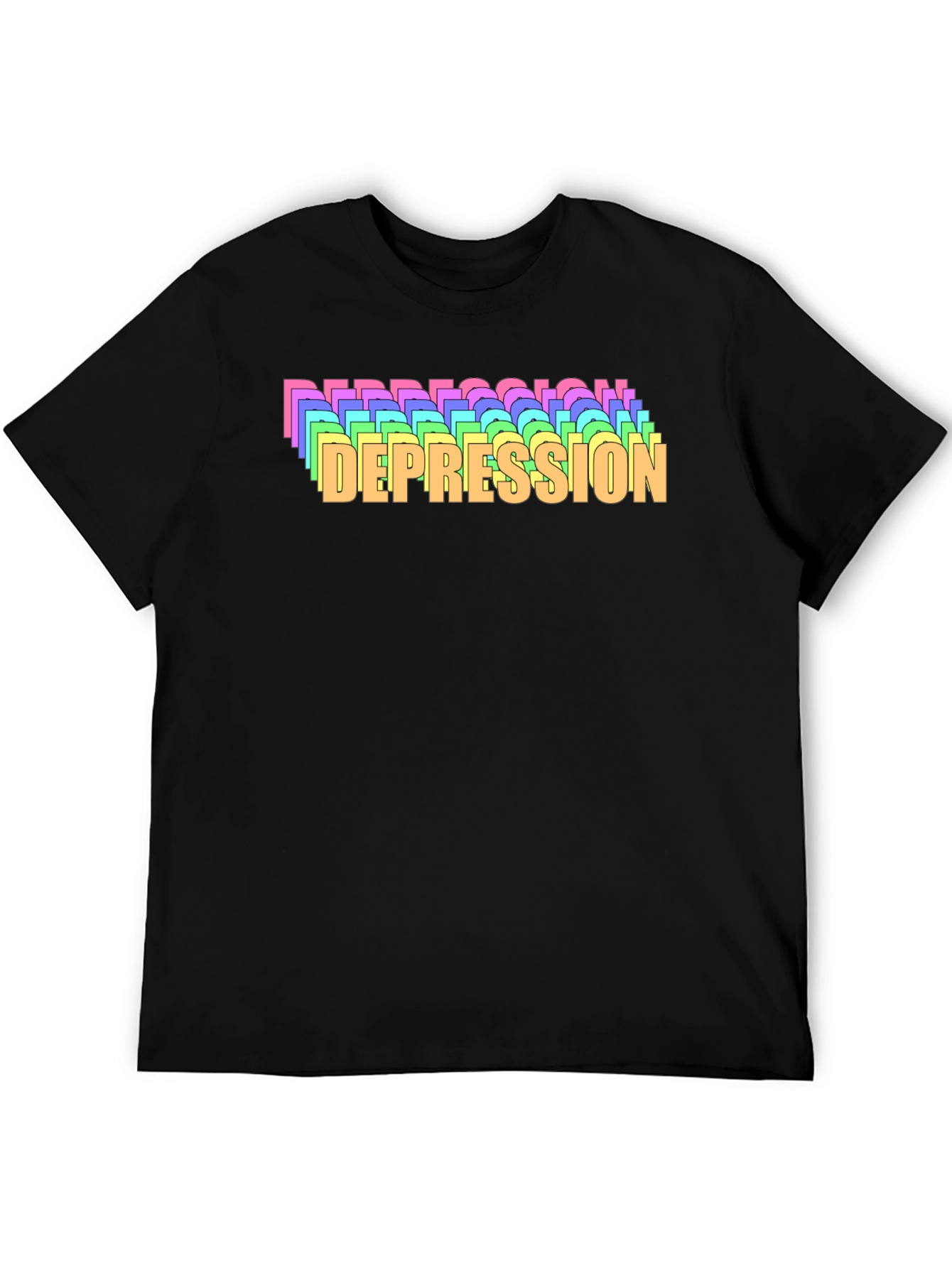 Rainbow Depression T-Shirt - Mental Health Awareness