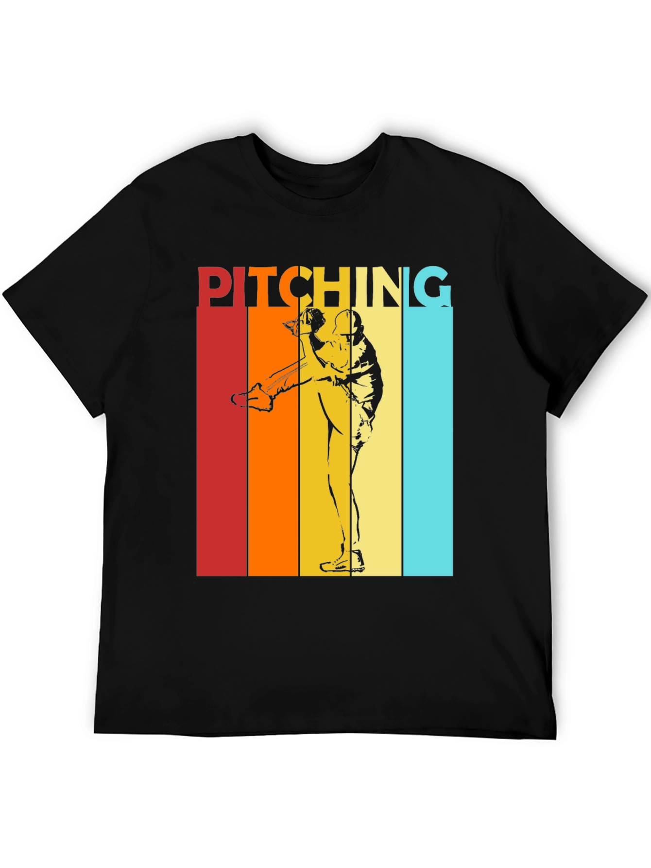 Retro Pitching T-Shirt - Vintage Baseball Tee