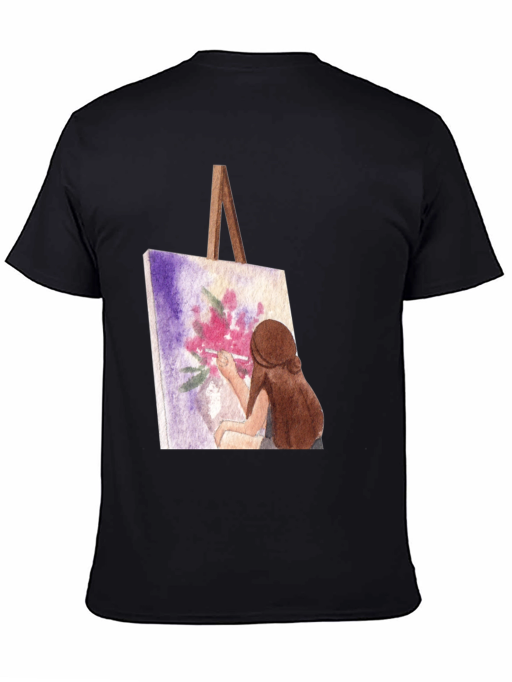 Painterly T-Shirt - Artistic Floral Design