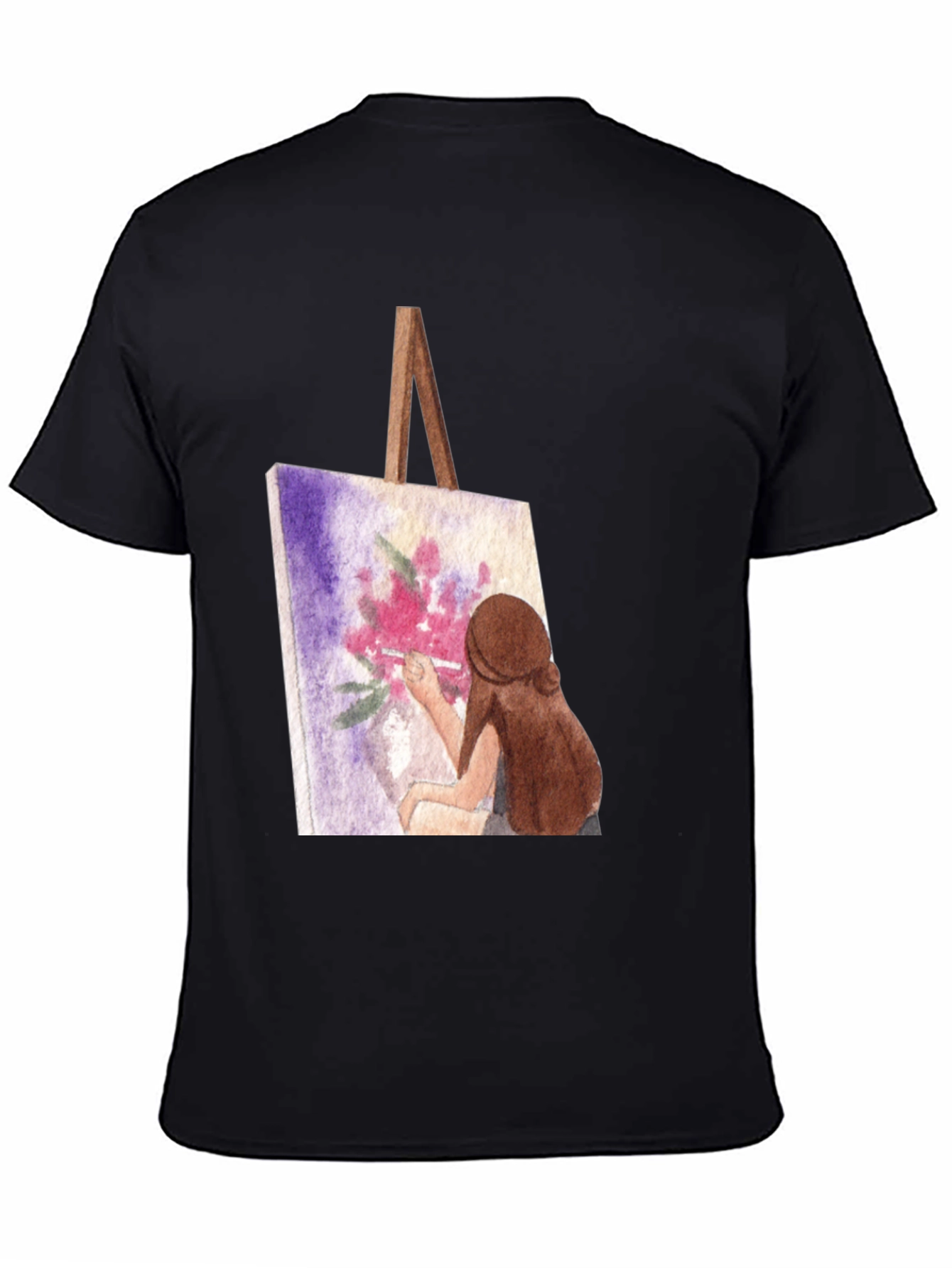 Painterly T-Shirt - Artistic Floral Design