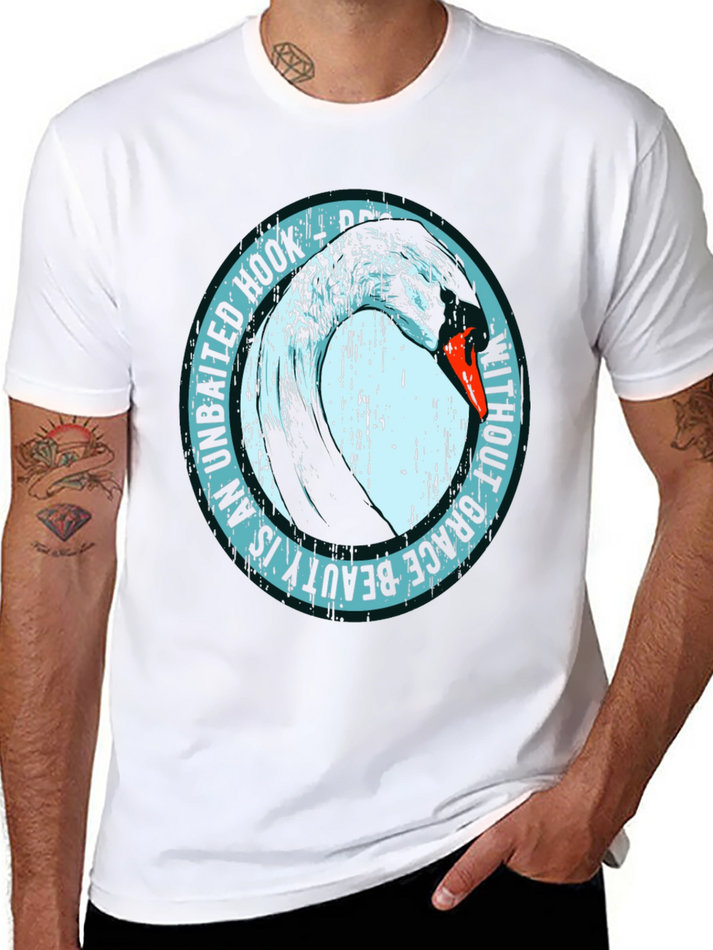 Unbaited Hook Beauty Graphic Tee - Black